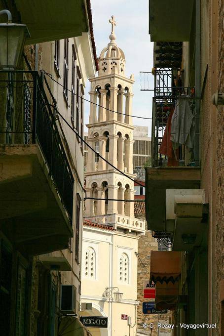 Nafplion, il campanile della Cattedrale di San Giorgio - Grecia