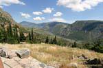 Panorama delle montagne circostanti, Delphi, Grecia.