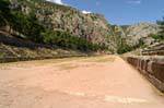 Panorama dello stadio, Delphi, Grecia.