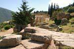 Panorama su Delphi, Grecia.