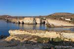 Milos, Papafragas Filakopi Phylakopi, grotte marine, Grecia.