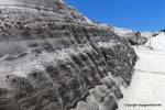 Milos Sarakiniko materiale scogliera, Grecia.