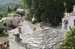 Tetti di ardesia, Pinakates, Pelion, Grecia.