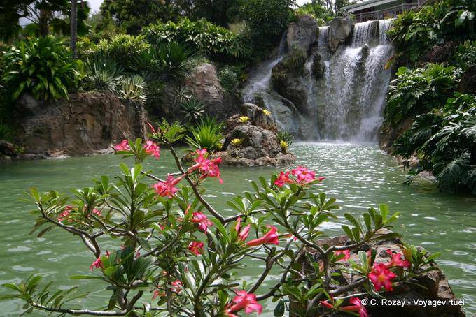 Cascata situata sotto Deshaies parco ristorante - Guadalupa