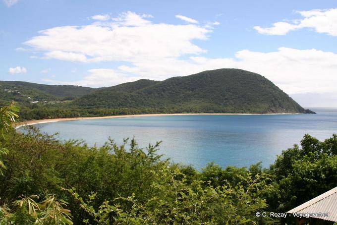 Grand Anse Bay, vista panoramica, Deshaies - Guadalupa