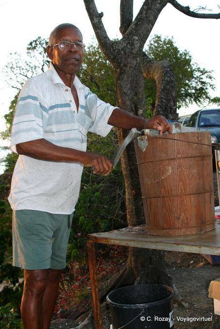 Preparazione Scala di sorbetto al cocco, Guadeloupe - Guadalupa