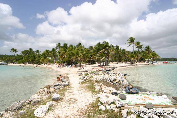 Diga tra il manico e Bourdel Accul baia, il Caravelle Beach, Sainte-Anne - Guadalupa