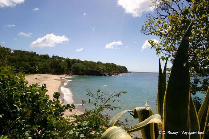 Vista dall'alto, Leroux spiaggia traghetti a Basse Terre - Guadalupa