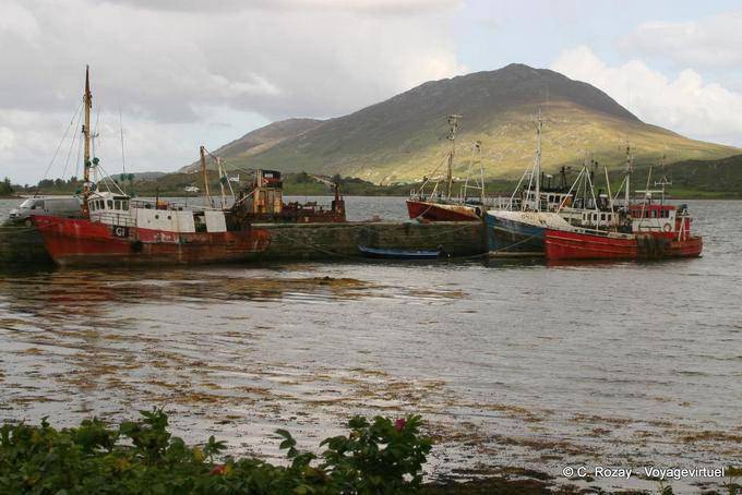 Barche da pesca a Lettertrack, Connemara - Irlanda