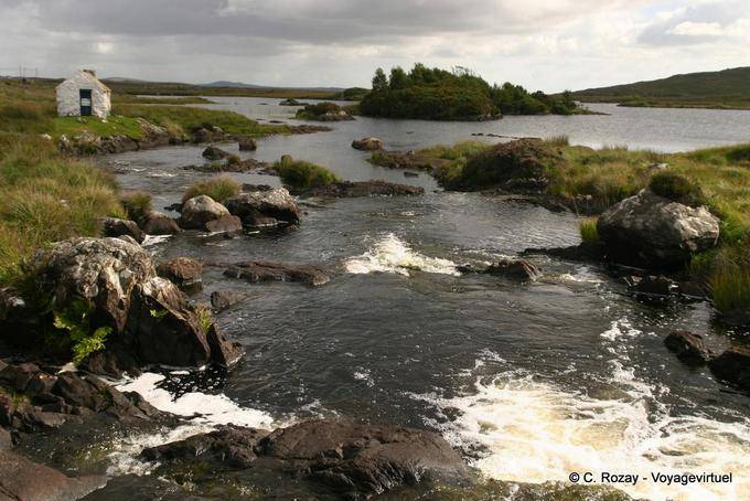 Flussi e piccola casa, Connemara - Irlanda