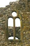 Finestre di Gothic esempio abbazia di architettura irlandese, Abbazia di Cong, Irlanda.