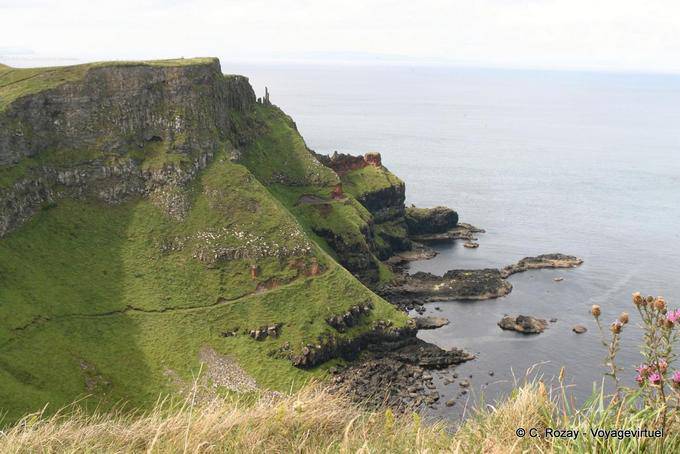 Vista del percorso del sito, Giants Causeway - Irlanda de Nord