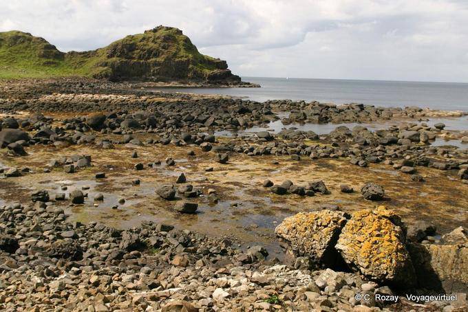Cluster bassa marea di roccia, Giants Causeway - Irlanda de Nord