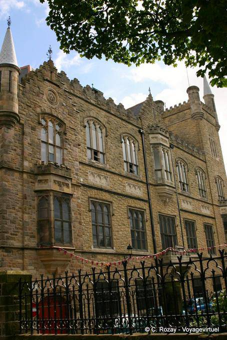 Costruzione del Apprentice Boys Memorial Hall, strada in alto e società Magazine Street, Derry - Irlanda de Nord