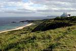 Parco paesaggio di White Bay, Antrim Coast, Irlanda de Nord.