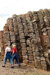 Pila di olonnes oblique, Giants Causeway, Irlanda de Nord.