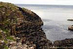Effetto della rapida contrazione termica del lavaggio durante il raffreddamento, Giants Causeway, Irlanda de Nord.