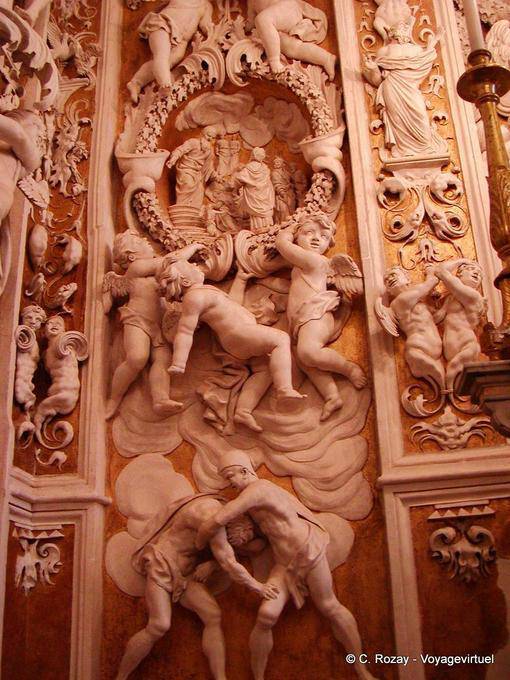 Focus su sculture barocche, Chiesa Annunziata, Castelbuono - Italia