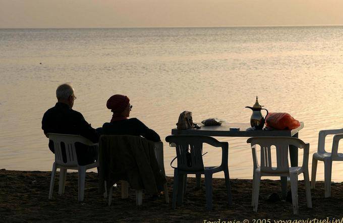 Ombra tempo caffè, Mar Morto - Giordania