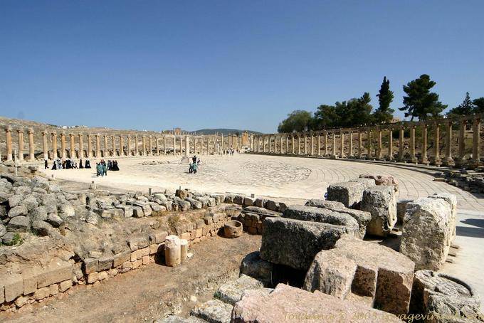 Jerash, pan l'ovale o Forum Place, (Adriano) - Giordania