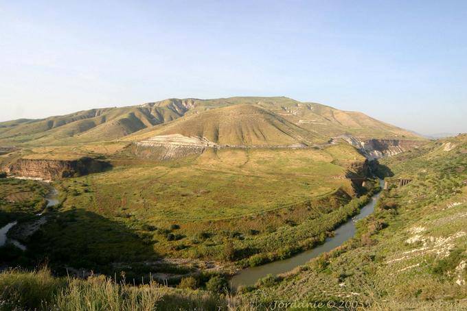 Valley Hiéromax (attuale Yarmouk River) vista da vicino Umm Qays - Giordania