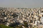 Amman East vista dal Cittadella Cittadella di Amman, Amman, Giordania.