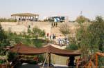Contro Israele di là del Giordano Baptismal sito, Giordania.
