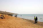 Spiaggia pubblica Amman, Mar Morto, Giordania.