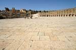 Forum Pavement, Oval Plaza, Jerash, Giordania.