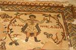 Basilica del Monte Nebo, particolare del mosaico risalente a 530, Giordania.