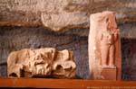 Sculture Nabatei esposte al Museo di Petra Lower City, Giordania.