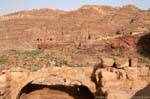 Set di tombe reali sopra resta, Petra Lower City, Giordania.