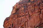 Scogliere dando l'impressione di scioglimento dei ghiacci, Wadi El Farasah, Petra, Giordania.