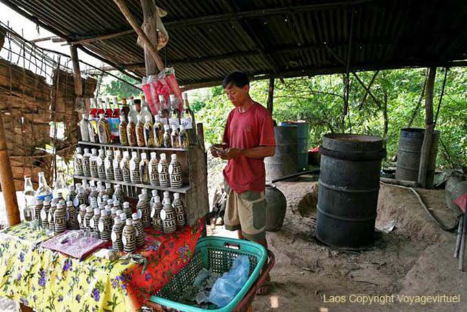 Vino di riso, Ban Xanhai, Laos