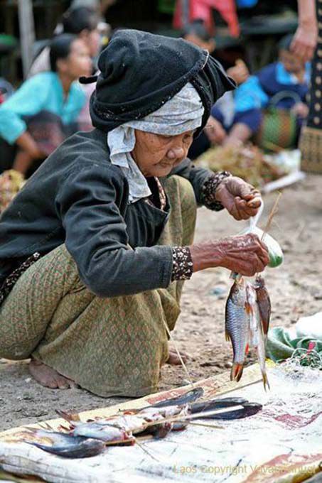 Spiedino di pesce, Khong Island, Laos