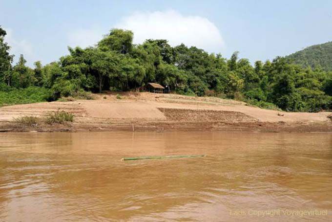 Culture sulla riva del fiume Mekong, Luang Prabang, Laos