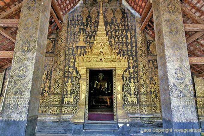 Ingresso principale Porta, Wat Xieng Thong, Luang Prabang, Laos