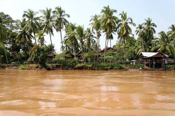 Sul fiume di Mekong Laos Sud, Laos
