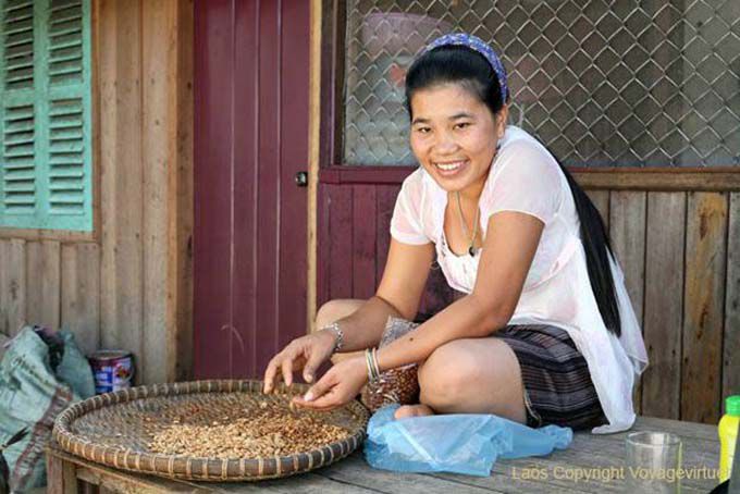 Out con un sorriso, Mekong, Laos meridionale, Laos
