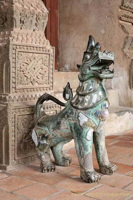 Guardiano del Tempio del Buddha di smeraldo, Wat Ho Phra Kaew, Vientiane, Laos