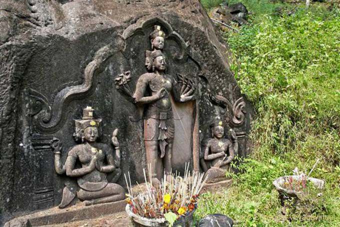 Panoramica della Trimurti, Wat Phou, Laos