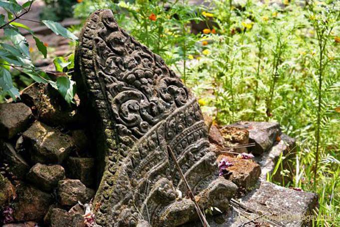 Rovina cesellato, Wat Phou, Laos