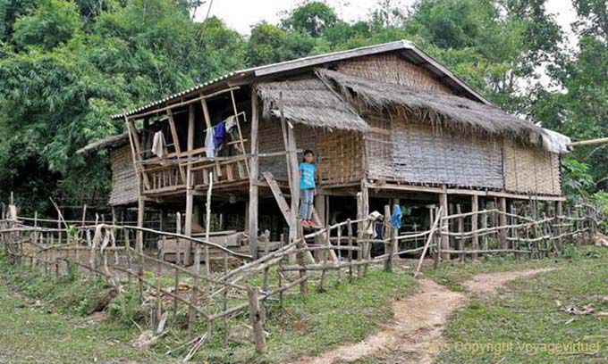 Casa tradizionale, tailandese Dam, Xieng Khouang, Laos