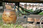 Hammock e decorata barattolo Khone Island, Laos.