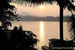 Tramonto sul fiume Mekong, Luang Prabang, Laos.