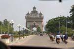 Lane Xang Avenue, Patuxai, Vientiane, Laos.