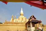 Un'altra vista di stupa, Wat That Luang, Vientiane, Laos.