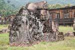Sul lato del Palazzo di donne, Wat Phou, Laos.