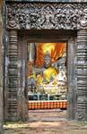 Chamaré altare con Buddha, Wat Phou, Laos.