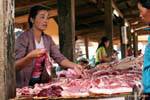 Butcher stallo, Xieng Khouang, Laos.